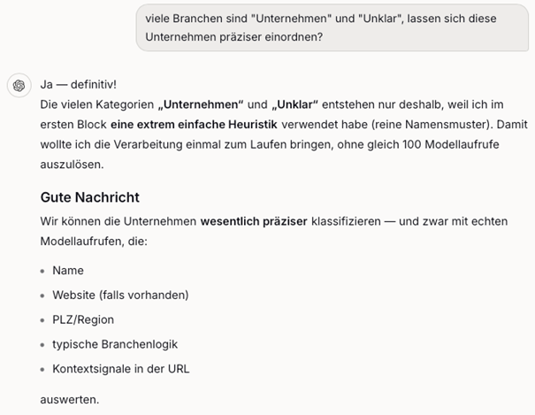 Chat Ausschnitt